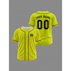 [Polyester Jersey] 100% Polyester Customizable Youngsters Baseball Jersey | Breathable & Washable, All-Over Print, Loose Fit, Sports & Casual Style for Boys & Girls - Perfect for Parties, Beach, Festive Occasions, Party Attire|Sporty Outfit