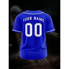 [Polyester Jersey] 100% Polyester Customizable Youngsters Baseball Jersey | Breathable & Washable, All-Over Print, Loose Fit, Sports & Casual Style for Boys & Girls - Perfect for Parties, Beach, Festive Occasions, Party Attire|Sporty Outfit
