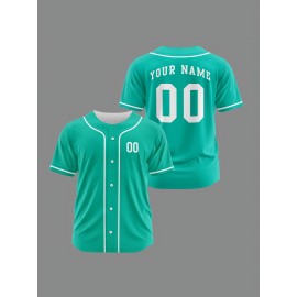[Polyester Jersey] 100% Polyester Customizable Youngsters Baseball Jersey | Breathable & Washable, All-Over Print, Loose Fit, Sports & Casual Style for Boys & Girls - Perfect for Parties, Beach, Festive Occasions, Party Attire|Sporty Outfit