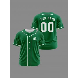 [Polyester Jersey] 100% Polyester Customizable Youngsters Baseball Jersey | Breathable & Washable, All-Over Print, Loose Fit, Sports & Casual Style for Boys & Girls - Perfect for Parties, Beach, Festive Occasions, Party Attire|Sporty Outfit