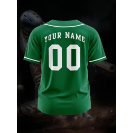 [Polyester Jersey] 100% Polyester Customizable Youngsters Baseball Jersey | Breathable & Washable, All-Over Print, Loose Fit, Sports & Casual Style for Boys & Girls - Perfect for Parties, Beach, Festive Occasions, Party Attire|Sporty Outfit