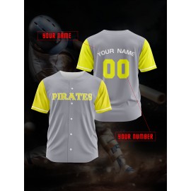 Customizable Youngsters' Baseball Jersey - Comfy Polyester, Breathable & Washable, Perfect for Sports Training & Casual Wear