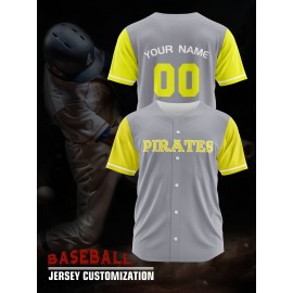 Customizable Youngsters' Baseball Jersey - Comfy Polyester, Breathable & Washable, Perfect for Sports Training & Casual Wear