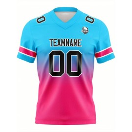 Customizable Women'S Football Jersey - Personalized Name, Number & Logo, Comfort Fit for Sports, Training & Casual Wear, Summer V-Neck T-Shirt with Bold Yellow & Red Design, Football Jersey, Nonelastic Fabric