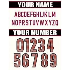 Women'S Plus Size Customizable Football Jersey - Personalized Name & Number, Soft Durable Fabric, V-Neck Short Sleeve, Red & White Striped Design for Sports & Casual Wear, Football Jersey, Lifestyle Apparel, Sporty Aesthetic, Comfortable Fit