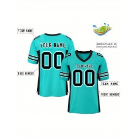 Custom Mesh Football Jersey - Personalized Practice Jerseys for Women, Stitched and Printed Name& Number, Lightweight& Breathable for Training and Games