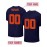 Customizable Women'S Football Shirt - Personalized Name & Number, Navy Blue with Orange Accents, V-Neck, Short Sleeve, Summer Sports Apparel for Team Building, Parties, or Casual Wear, Football Shirt, Party Apparel, Sporty Design, Comfortable Fit
