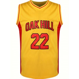 Stitched #22 Mens Yellow Basketball Jersey, Breathable, Sleeveless, Embroidered Uniform Shirt For Men, Perfect For Sports & Outdoor Activities