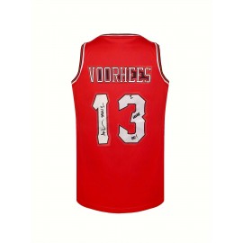Men'S #13 Embroidered Basketball Jersey - Breathable Polyester, Machine Washable, Round Neck - Perfect for Sports & Outdoor Activities