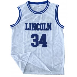 Men's #34 for LincoLn Embroidered Basketball Jersey - Breathable Mesh Sleeveless Sports Shirt for All Seasons, Perfect for Team Sports & Outdoor Activities, Outdoor Activity Jersey | Casual Style Jersey | Durable Sportswear