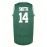 Men's #14 Green Basketball Jersey with Embroidered Name & Number, V-Neck Sleeveless Athletic Uniform for Team Sports & Parties, Polyester, Loose Fit, Sizes S-3XL