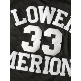 Men'S #33 Black Basketball Jeresys Stitched Name And Number S-3X