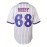 Men's #68 Reedy Embroidered Baseball Jersey - White & Blue Striped Retro Sports Shirt for Parties, Games & Casual Wear