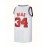 Men's #34 White Basketball Jeresys Stitched Name And Number S-3XL
