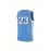 Men's #23 Blue Basketball Jersey with Embroidered Name & Number - V-Neck Loose Fit Sportswear for Team Sports, Parties, Halloween - Machine Washable & Dry Cleanable (Sizes S-3XL)