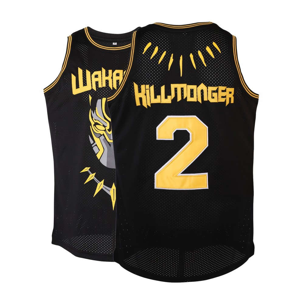 2 Embroidered Basketball Jersey Top Black