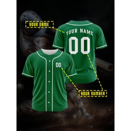 [Polyester Jersey] 100% Polyester Customizable Youngsters Baseball Jersey | Breathable & Washable, All-Over Print, Loose Fit, Sports & Casual Style for Boys & Girls - Perfect for Parties, Beach, Festive Occasions, Party Attire|Sporty Outfit