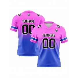 Customizable Women'S Football Jersey - Personalized Name, Number & Logo, Comfort Fit for Sports, Training & Casual Wear, Summer V-Neck T-Shirt with Bold Yellow & Red Design, Football Jersey, Nonelastic Fabric