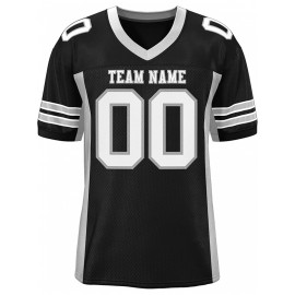 Custom Mesh Football Jersey - Personalized Practice Jerseys for Women, Stitched and Printed Name& Number, Lightweight& Breathable for Training and Games